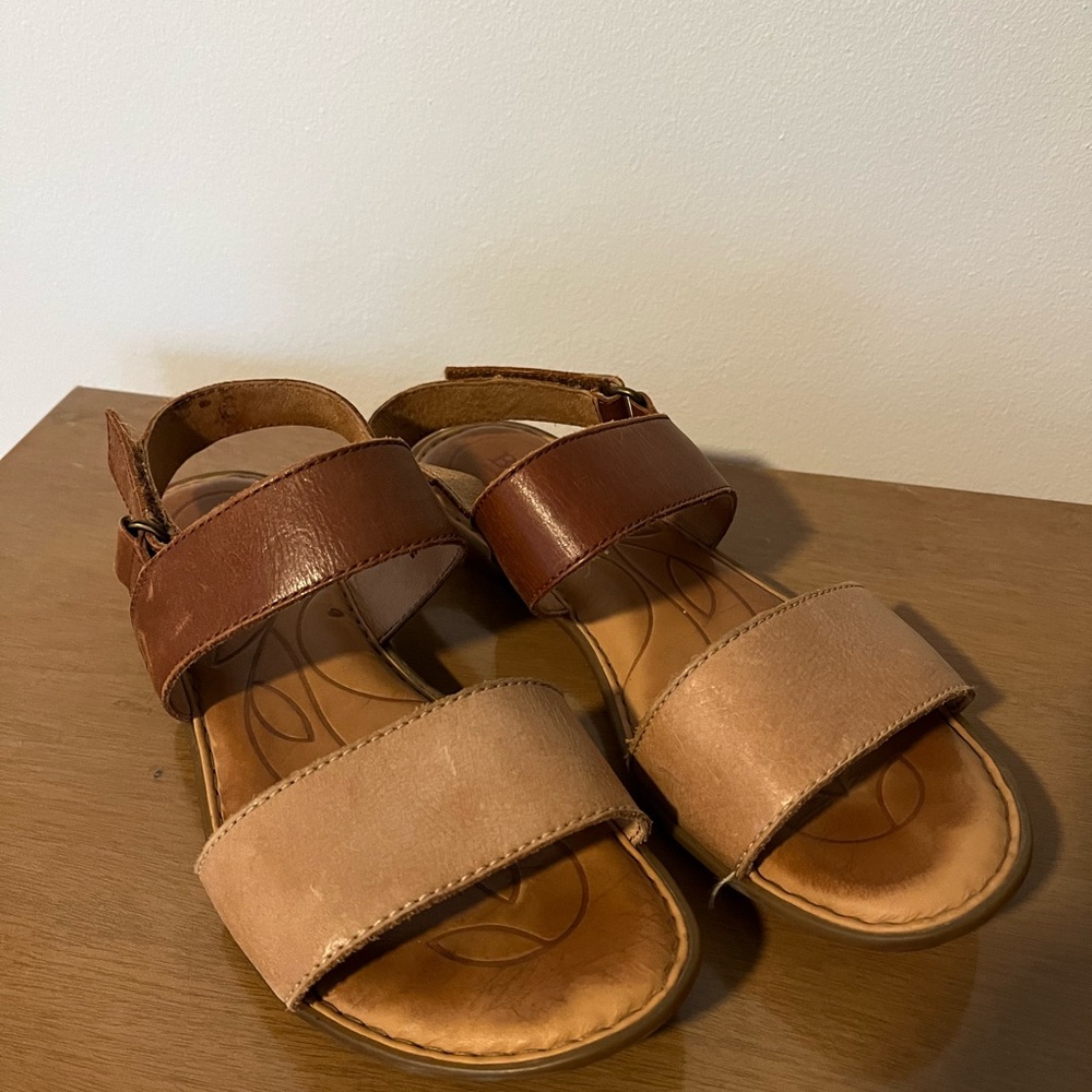 Brown Born Leather Sandals Size 8